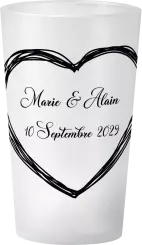 gobelet Mariage Dessin Cœur