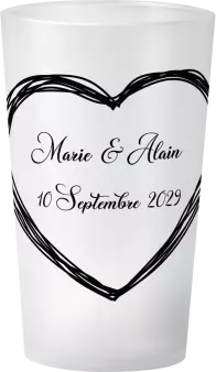 gobelet Mariage Dessin Cœur