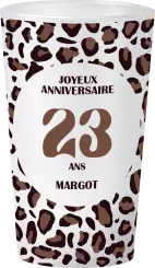 gobelet Anniversaire Imprimé Léopard