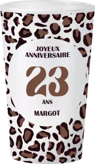 gobelet Anniversaire Imprimé Léopard