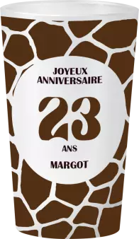 gobelet Anniversaire Imprimé Girafe