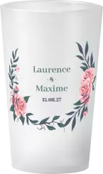 gobelet Mariage Couronne Fleurs