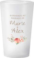 gobelet Mariage Floral Couleur