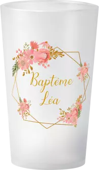 gobelet Bapteme Couronne Rose