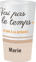 gobelet J'ai pas le temps (je suis à la retraite) orange