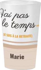 gobelet J'ai pas le temps (je suis à la retraite) orange