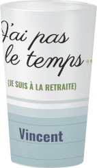gobelet J'ai pas le temps (je suis à la retraite) bleu