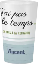 gobelet J'ai pas le temps (je suis à la retraite) bleu