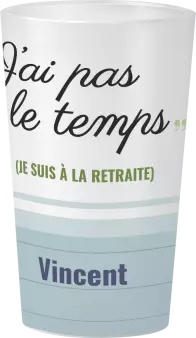 gobelet J'ai pas le temps (je suis à la retraite) bleu