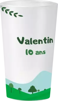 gobelet Anniversaire Tracteur Vert