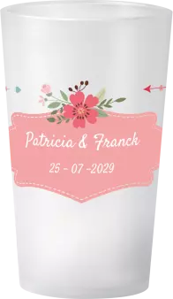 gobelet Mariage Encart Floral