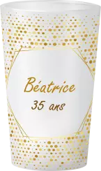 gobelet Anniversaire Paillettes Or