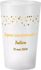 gobelet Anniversaire Paillettes Étoiles