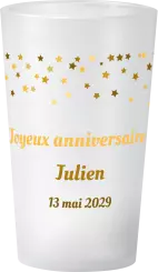 gobelet Anniversaire Paillettes Étoiles