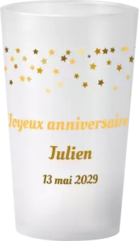 gobelet Anniversaire Paillettes Étoiles