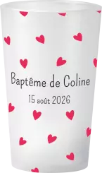 gobelet Baptême Coeurs