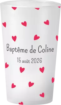 gobelet Baptême Coeurs