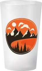 gobelet Anniversaire Montagne Orange