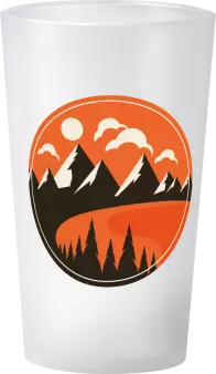 gobelet Anniversaire Montagne Orange