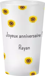 gobelet Anniversaire Motif Tournesol