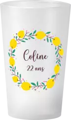gobelet Anniversaire Couronne Citron