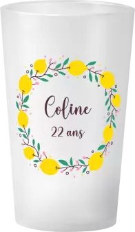 gobelet Anniversaire Couronne Citron