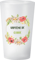 gobelet Baptême Coquelicot