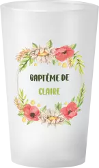 gobelet Baptême Coquelicot