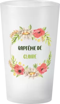 gobelet Baptême Coquelicot