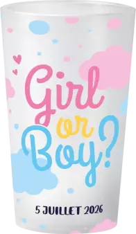 gobelet Gender Reveal Nuages