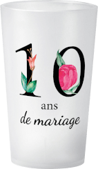 gobelet 10 Ans De Mariage Floral