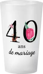 gobelet 40 Ans De Mariage Floral