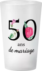 gobelet 50 Ans De Mariage Floral