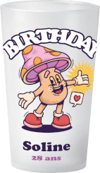 gobelet Anniversaire Champignon Power Flower