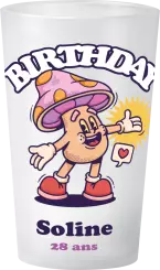 gobelet Anniversaire Champignon Power Flower