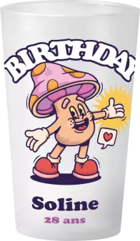 gobelet Anniversaire Champignon Power Flower