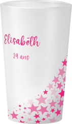 gobelet Anniversaire Etoiles Roses