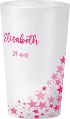 gobelet Anniversaire Etoiles Roses