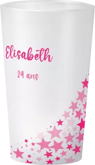 gobelet Anniversaire Etoiles Roses