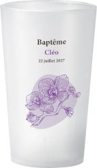 gobelet Baptême orchidée