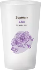 gobelet Baptême orchidée