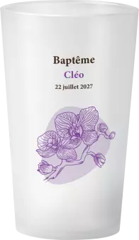 gobelet Baptême orchidée