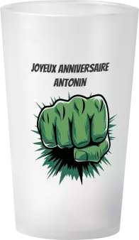 gobelet Anniversaire Inspiration Hulk