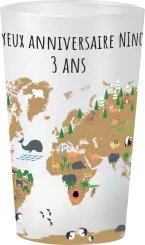 gobelet Anniversaire mappemonde