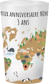 gobelet Anniversaire Mappemonde