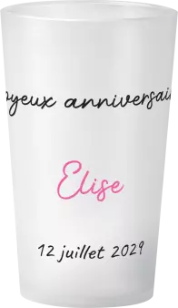 gobelet Anniversaire Cheval Dessin