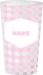 gobelet Anniversaire Vichy Rose