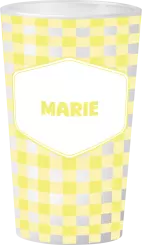 gobelet Anniversaire Vichy Jaune