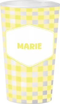 gobelet Anniversaire Vichy Jaune