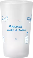 gobelet Mariage Voyage Bleu